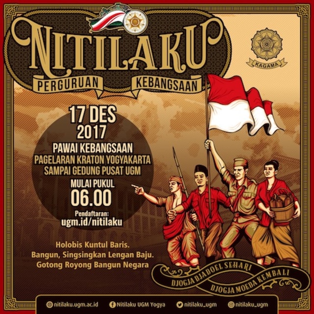Nitilaku Perguruan Kebangsaan 2017: Pawai Kebangsaan Simbolisasi Sejarah UGM 