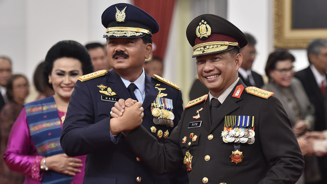 Pelantikan Panglima TNI, Hadi Tjahjanto (Foto: Antara/Puspa Perwitasari)