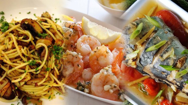 Rekomendasi menu makan siang enak dan sehat. (Foto: Instagram/@ireneling22 @foodnetwork @jennynovembria)