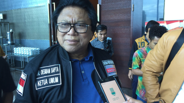 Oso Hadiri Rakor pemenangan Hanura. (Foto: Ricad Saka/kumparan)