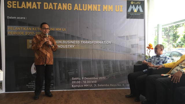 Pengukuhan Ketua Iluni MM UI M. Arif Wibowo. (Foto: Dok. Istimewa)
