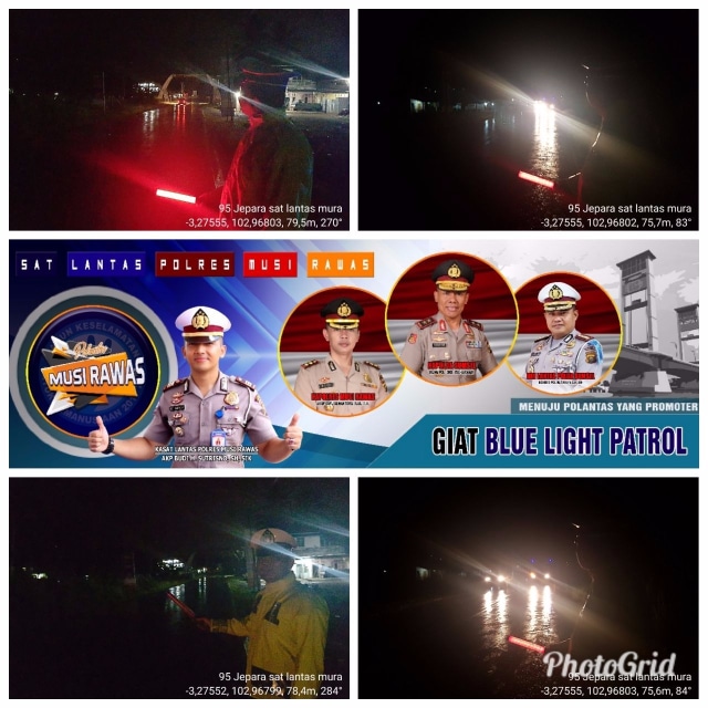 Polantas Musi Rawas Antisipasi Kecelakaan Saat Hujan Dengan Meningkatkan Patroli Malam