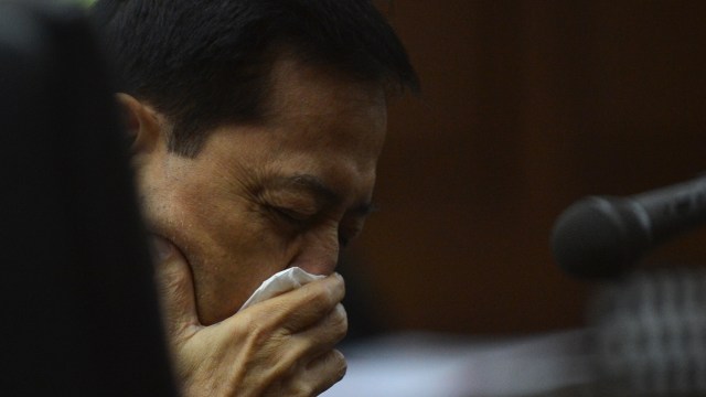 Ekspresi Wajah Setya Novanto (Foto: ANTARAFOTO/Wahyu Putro)