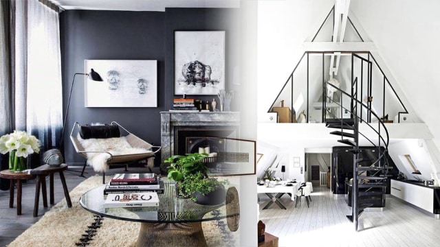 Dekorasi Ruangan dengan Nuansa Hitam Putih (Foto: Instagram @freshome)