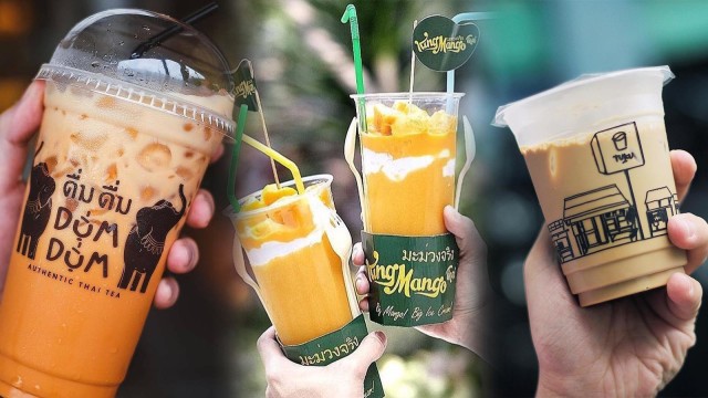 Minuman terpopuler 2017 (Foto: Instagram @dumdumthaidrinks.palu @kingmangoindonesia @dk_chang)