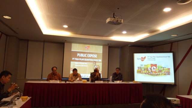 PT Tiga Pilar Sejahtera Food Tbk public expose  (Foto: Ela Nurlaela/kumparan)