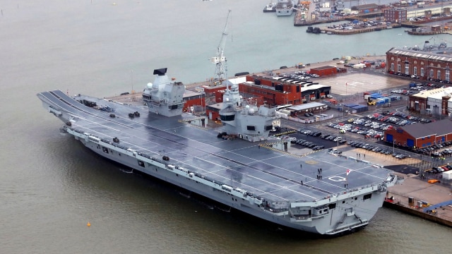HMS Queen Elizabeth. (Foto: PO(Phot) Si Ethell/Royal Navy handout via REUTERS)