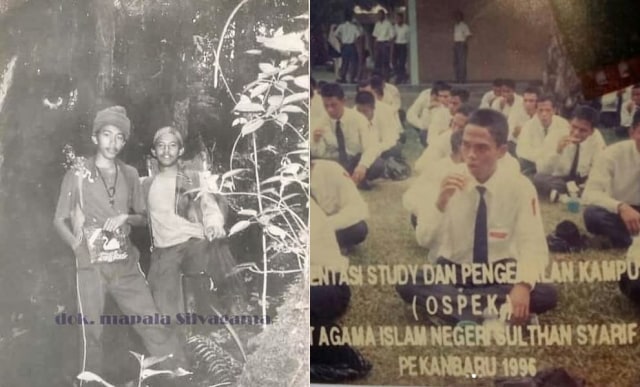Jokowi ketika mahasiswa dan Abdul Somad saat ospek (Foto: Instagram @mapalasilvagama/@ustadzabdulsomad)