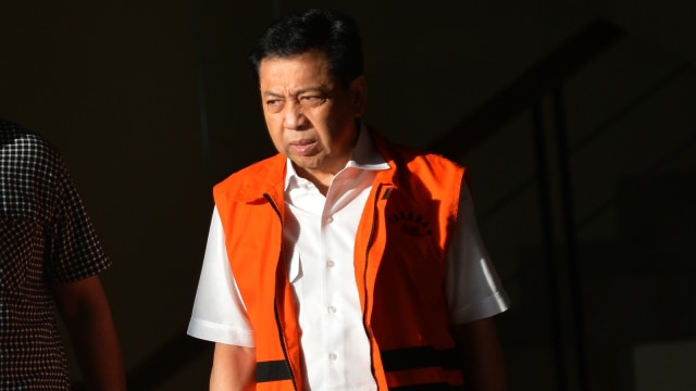 Setya Novanto di KPK. (Foto: Antara/Wahyu Putro A)