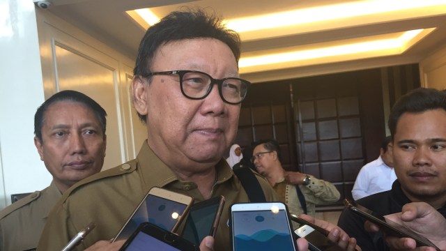 Mendagri Seusai Menghadiri Laporan Tahunan DKPP RI  (Foto: Rafyq Alkandy Ahmad Panjaitan/kumparan)
