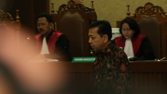 Setya Novanto di persidangan (Foto: Puti Cinintya/kumparan)