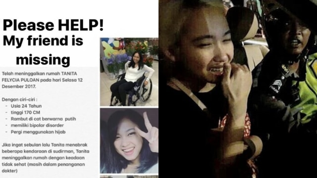 Felicia hilang (Foto: Dok Twitter @Dimitrijie/Fadjar Hadi/kumparan)