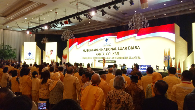 Penutupan munaslub Golkar. (Foto: Kevin Kurnianto/kumparan)