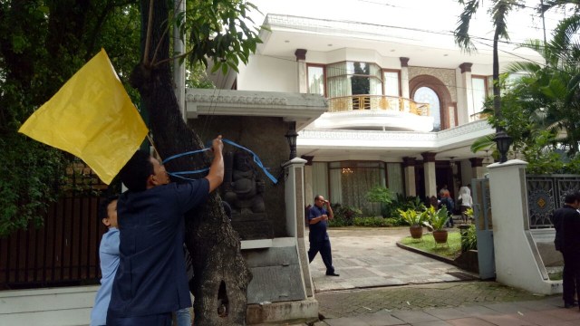 Suasana rumah duka Sukamdani Sahid Gitosardjono (Foto: Ela Nurlaela/kumparan)