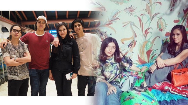 Keluarga Maia Estianty dan Wulan Guritno (Foto: Instagram @elelrumi, @wulanguritno)