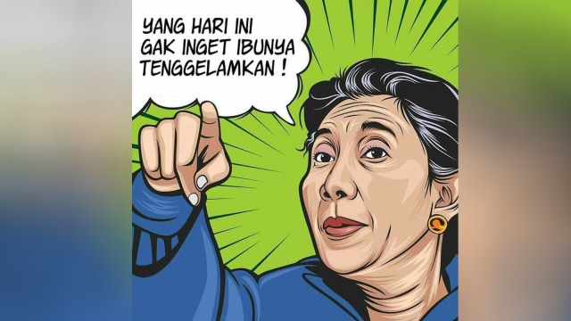 Susi peringati Hari Ibu (Foto: Twitter @susipudjiastuti)