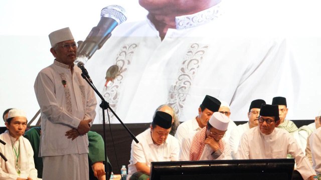 Sambutan Gus Mus di Haul Gusdur (Foto: Fitra Andrianto/kumparan)