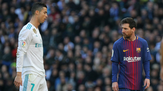 Messi dan Ronaldo di laga El Clasico. Foto: REUTERS/Sergio Perez