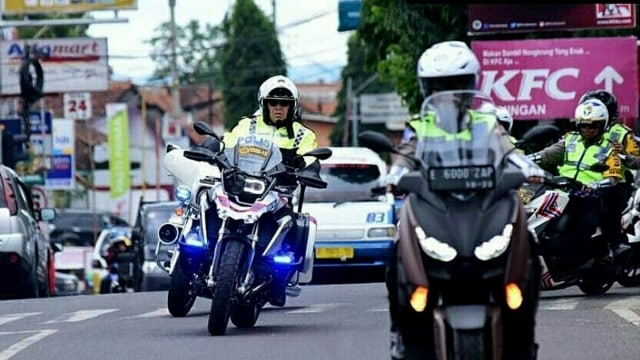 Pengecekan Jalur oleh Kakorlantas di Kab.Kuningan (Foto: Instagram @dhzam_1990)