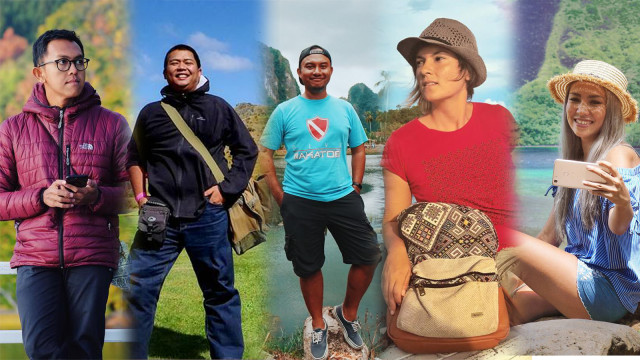 5 travel vlogger yang makin hits di tahun 2017 (Foto: Instagram/@wiranurmansyah @barrykusuma @lostpacker @g_hanafiah @marischkaprue)