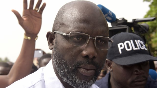George Weah, calon Presiden Liberia. (Foto: AFP/Seyllou)