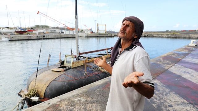 Zbigniew Reket, pelaut Polandia yang terdampar. (Foto: AFP/Richard Bouhet)