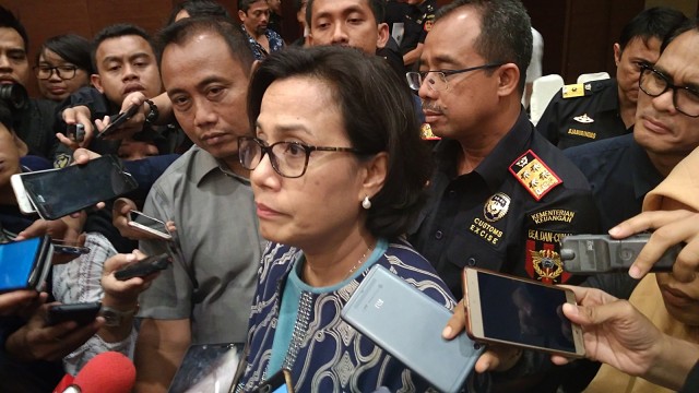 Sri Mulyani di konpers barang ekspor dan impor (Foto: Ema Fitriyani/kumparan)