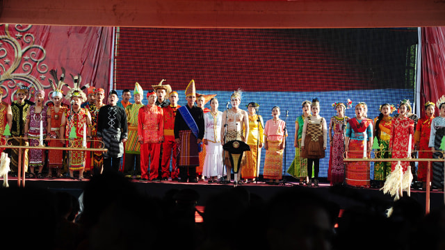 Presiden hadiri Natal Oikumene. (Foto: Antara/Jessica Helena Wuysang)