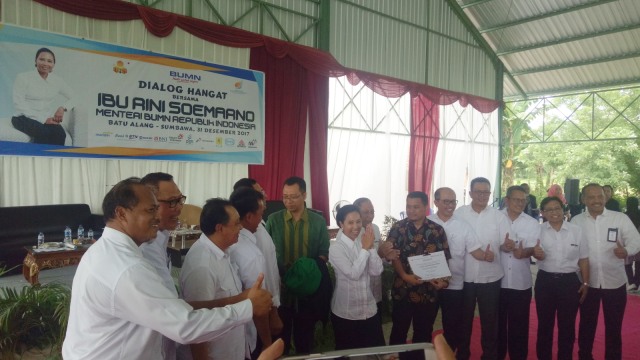 Menteri BUMN resmikan asrama UTS (Foto: Ainul Qalbi/kumparan)