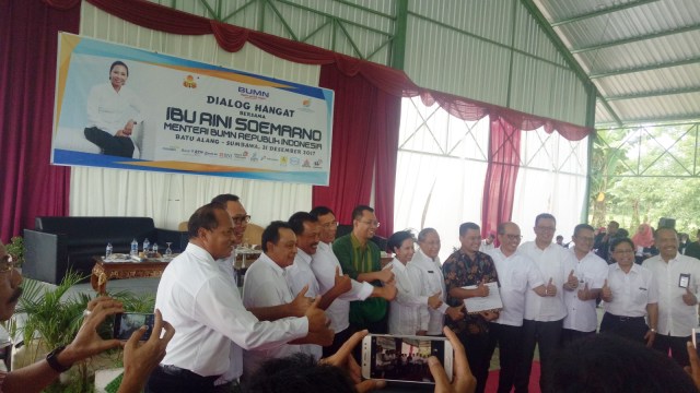 Menteri BUMN resmikan asrama UTS (Foto: Ainul Qalbi/kumparan)