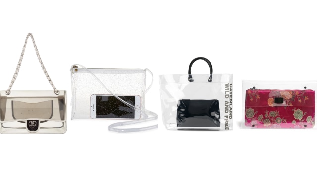 PVC atau tas transparan diprediksi jadi tren (Foto: Dok. Shanel, city streets, Forever 21, Dsquared2)