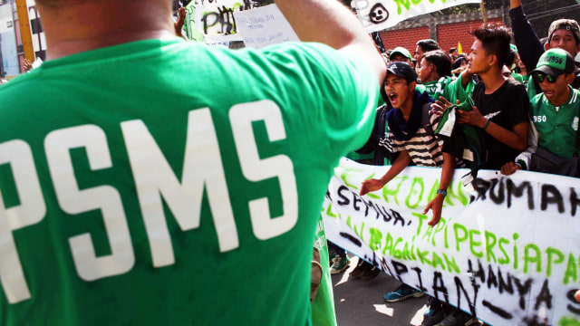 PSMS Medan Foto: ANTARA FOTO/Septianda Perdana