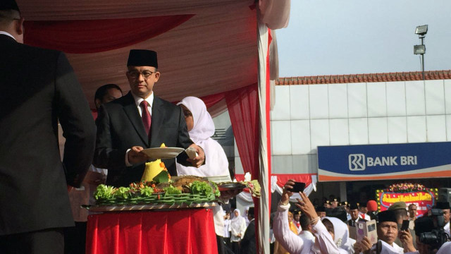 Anies Baswedan di Hari Amal Bakti. (Foto: Reki Febrian/kumparan)