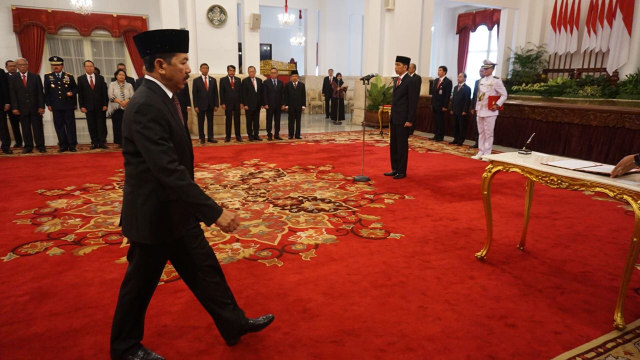 Jokowi Lantik Djoko Setiadi Jadi Kepala BSSN (Foto: Yudhistira Amran/kumparan)
