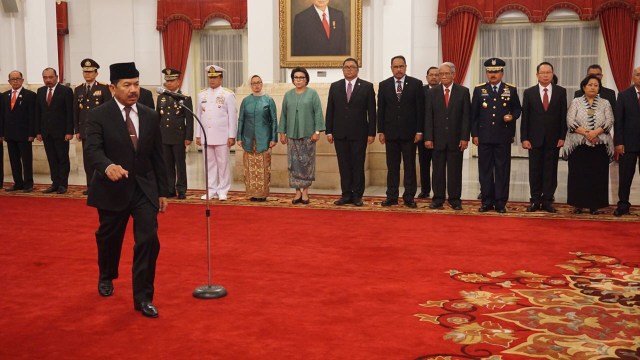 Jokowi Lantik Djoko Setiadi Jadi Kepala BSSN (Foto: Yudhistira Amran/kumparan)