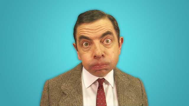 Ekspresi Mr. Bean ketika selfie (Foto: mrbean.com)
