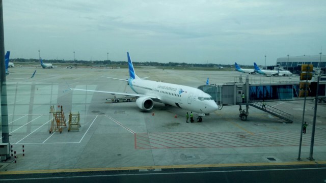 Pesawat boeing max 8 737 milik Garuda Indonesia Foto: Nurlaela/kumparan