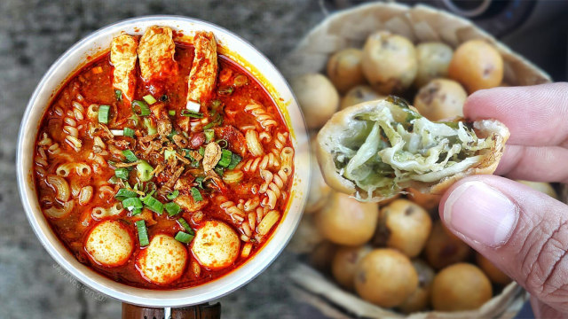 Jajanan pedas khas Indonesia (Foto: Instagram @jajanbeken @agussusanto_)