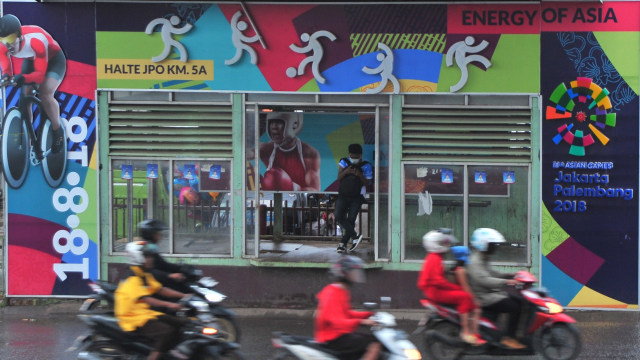 Sosialisasi Asian Games 2018 di Palembang (Foto: ANTARA FOTO/Feny Selly)
