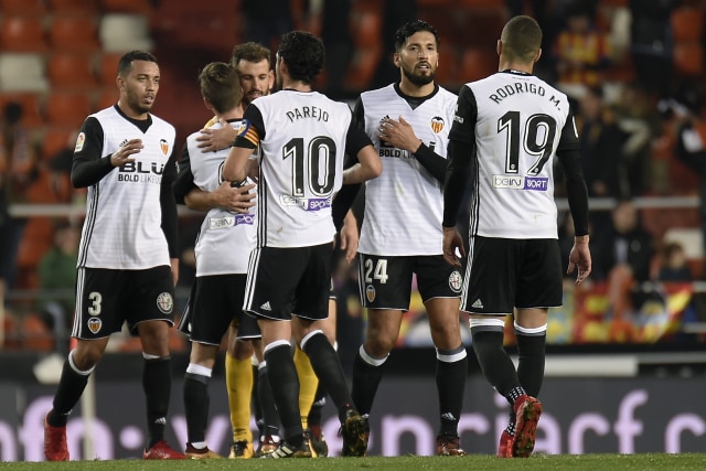 Pemain Valencia. (Foto: JOSE JORDAN / AFP)