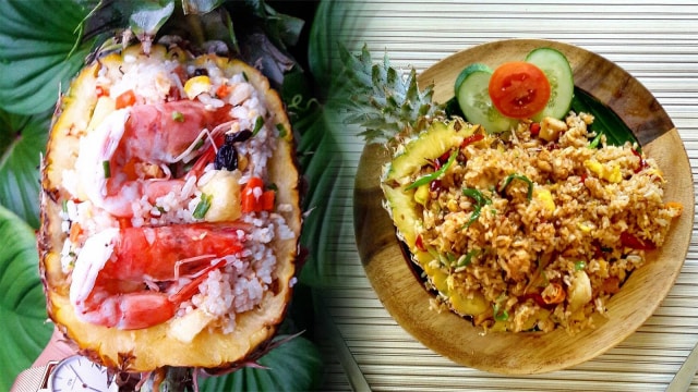 Nasi goreng nanas khas Thailand (Foto: Instagram @on_ja13 & @annisarahmasuri)