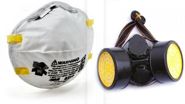 Masker  3M dan respiratory mask. (Foto: entersafety.com; alatsafety.net)