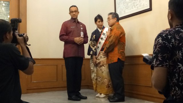 Anies Bertemu Wali Kota Yuzawa (Foto: Nabilla Fatiara/kumparan)