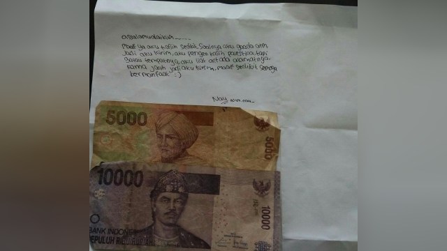 Sumbangan dari adik Nau untuk Palestina. (Foto: Instagram @actforhumanity)