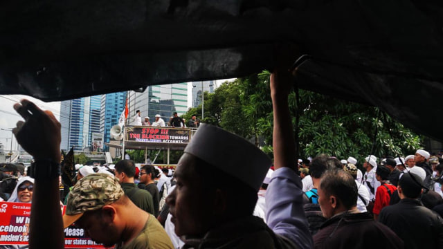 Demo FPI atas kezaliman Facebook (Foto: Nugroho Sejati/kumparan)