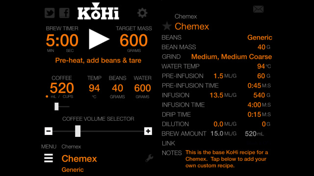 KoHi-Pour Over Coffee Brewing. (Foto: App store KoHi)