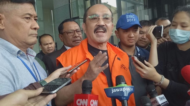 Fredrich Yunadi ditahan KPK. (Foto: Adhim Mugni Mubaroq/kumparan)
