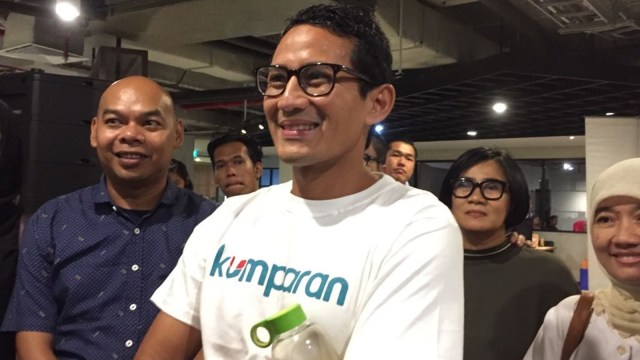 Sandiaga Uno di Jakarta Creative Hub. (Foto: Moh. Fajri/kumparan)