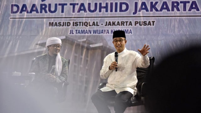 Anies dan Aa Gym di Masjid Istiqlal (Foto: Dok. Diskominfotik DKI Jakarta)