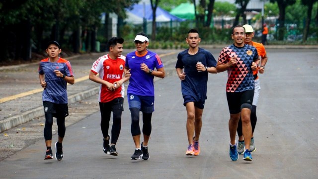 Sandiaga Uno lari pagi di SUGBK. (Foto: Jamal Ramadhan/kumparan)